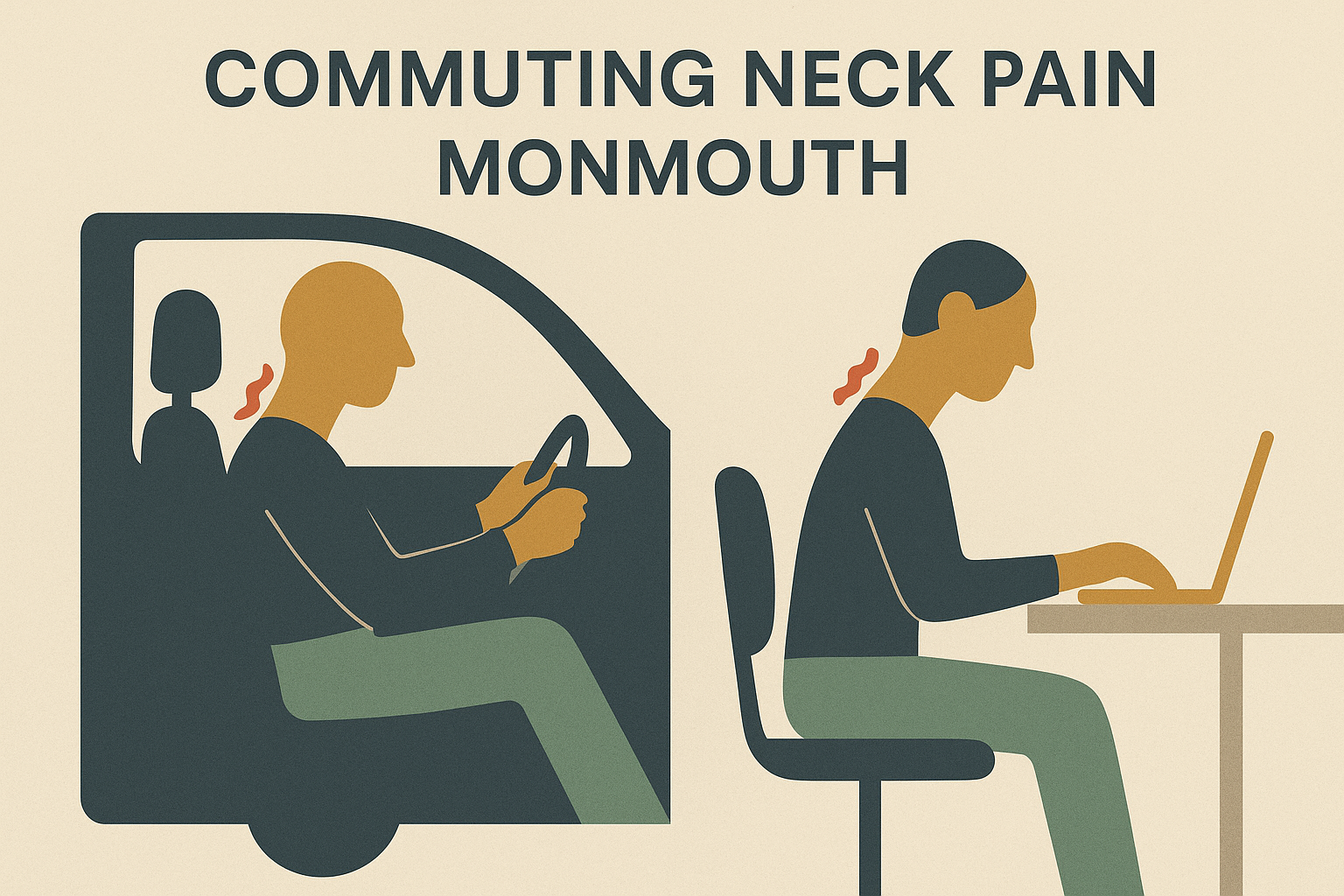 Read more about the article Commuting Neck Pain Monmouth County Desk Workers Feel After Returning to the Office